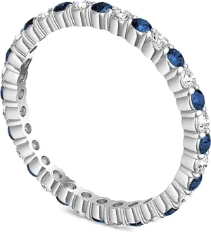 Sapphire & Diamond Round Brilliant Eternity Ring