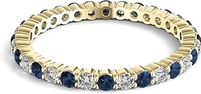 Sapphire & Diamond Round Brilliant Eternity Ring