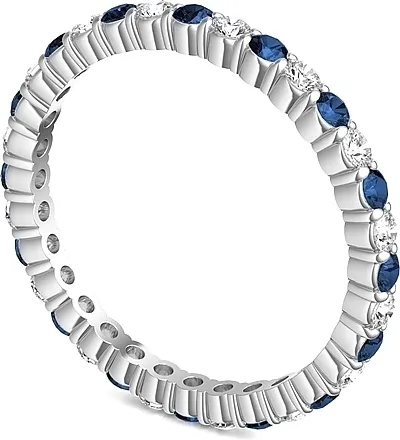 Sapphire & Diamond Round Brilliant Eternity Ring
