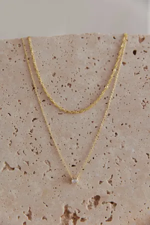 Sarai Crystal Pendant Necklace Set Gold