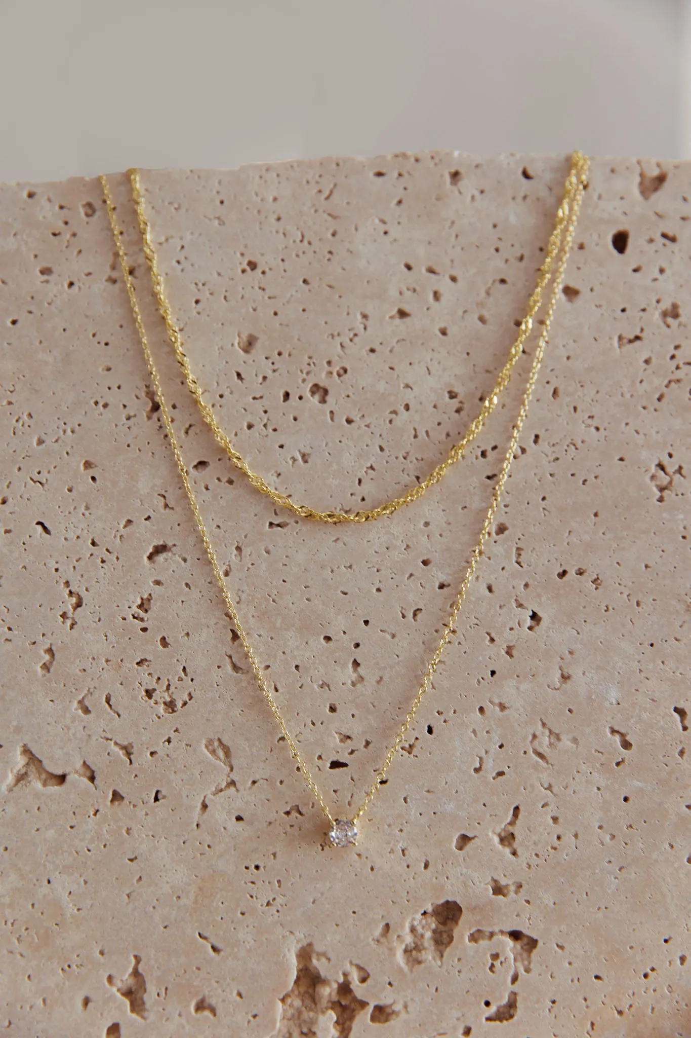 Sarai Crystal Pendant Necklace Set Gold