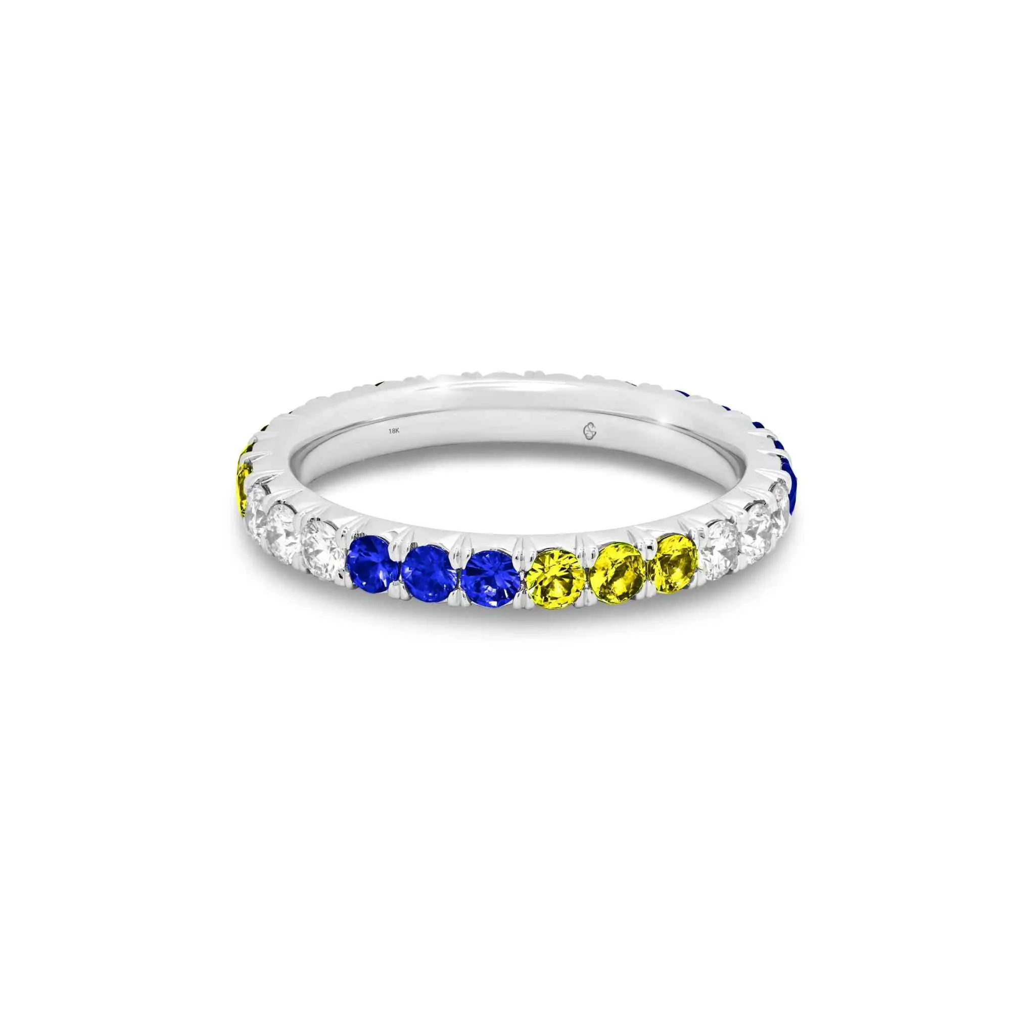 Sarai Diamond and Sapphire Eternity Band