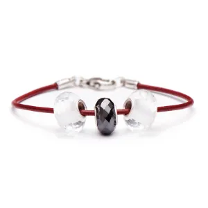 School Spirit Bracelets, Crimson/White