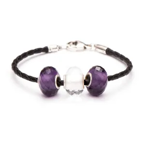 School Spirit Bracelets, Purple/White