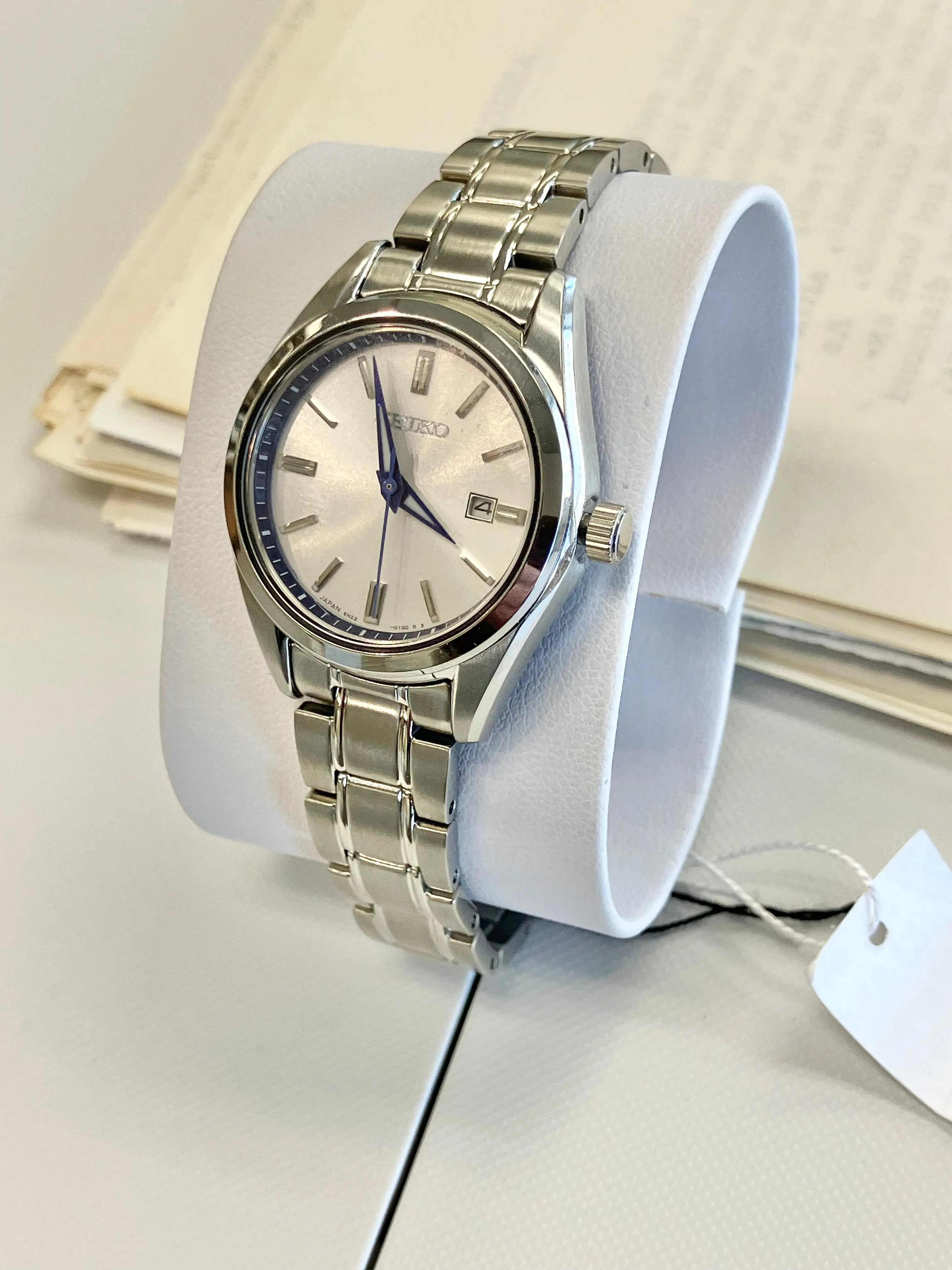 Seiko Women's Silver And Blue Colored Watch