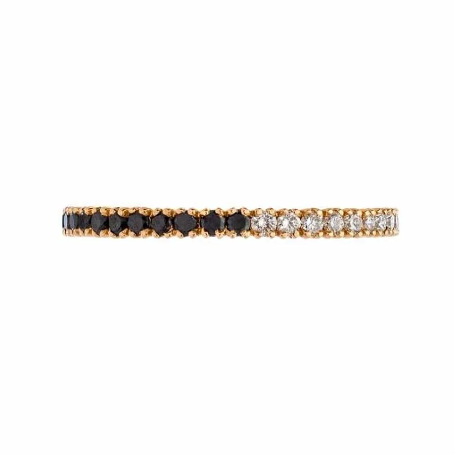 Sethi Couture Yin-Yang Prong White & Black Diamond Band