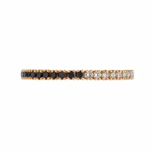 Sethi Couture Yin-Yang Prong White & Black Diamond Band