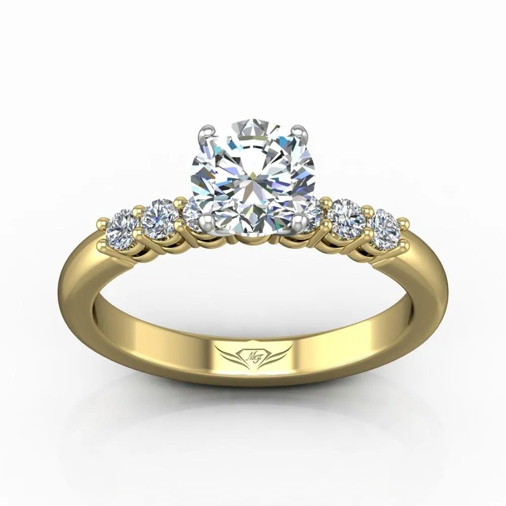 Shared Prong Engagement Ring