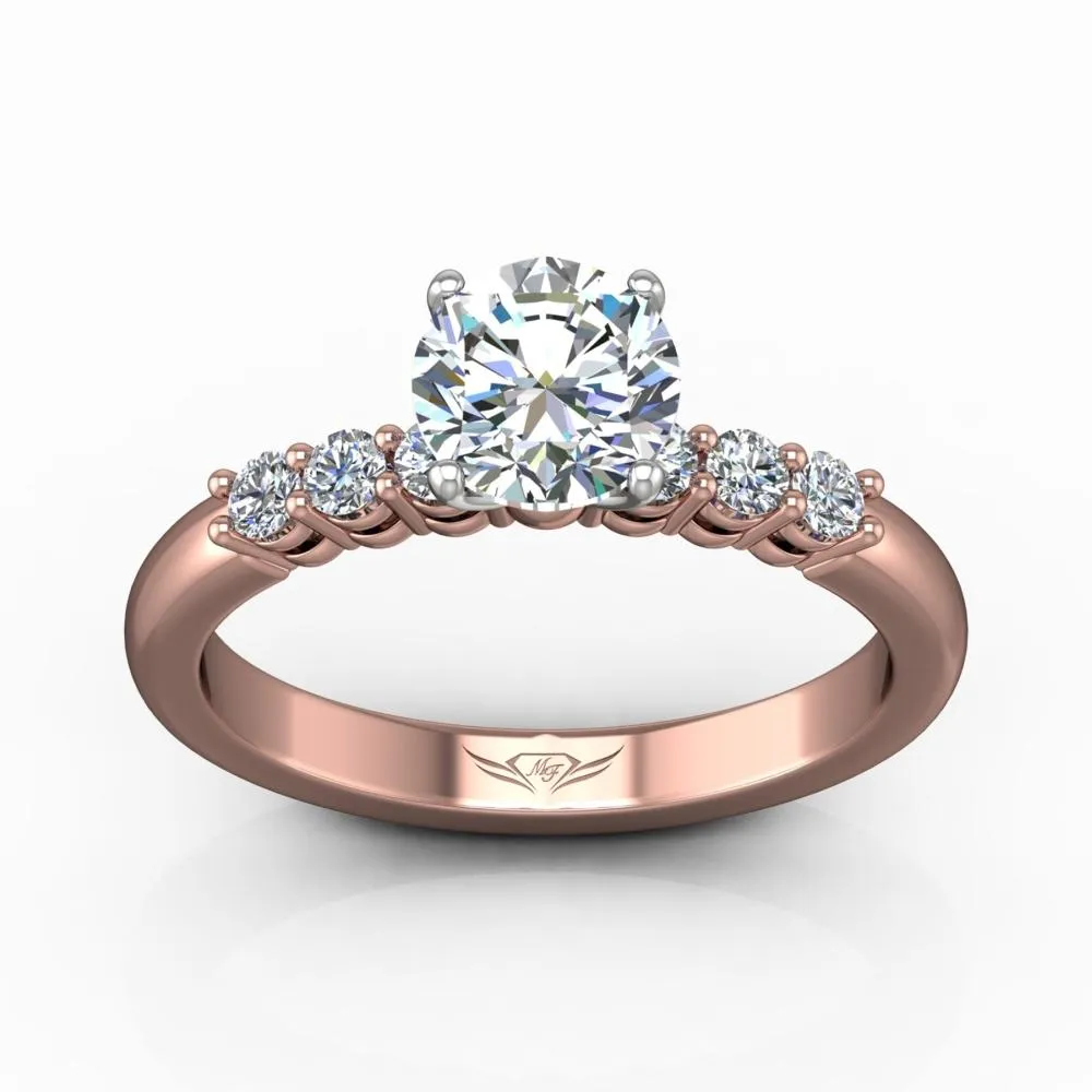 Shared Prong Engagement Ring
