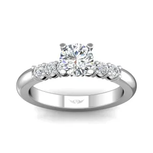 Shared Prong Engagement Ring
