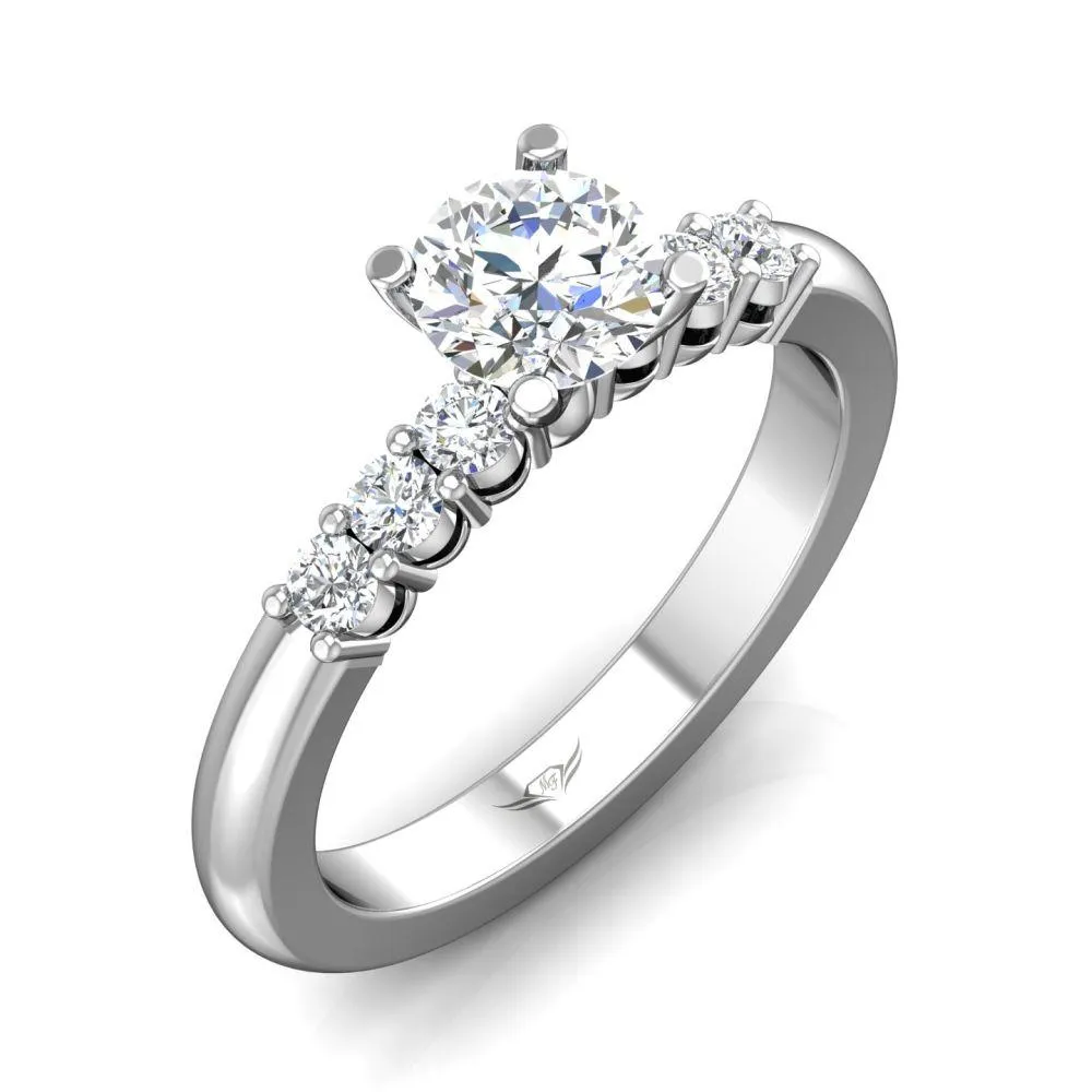 Shared Prong Engagement Ring