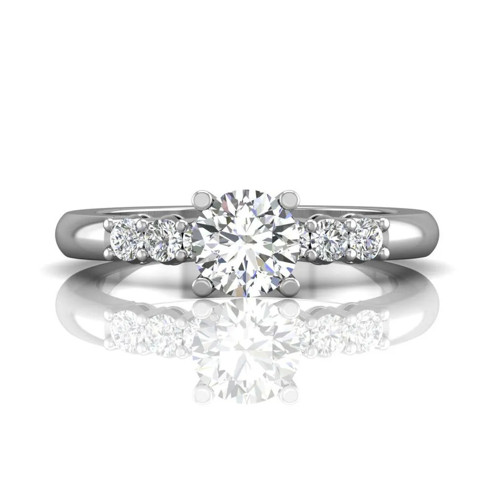Shared Prong Engagement Ring
