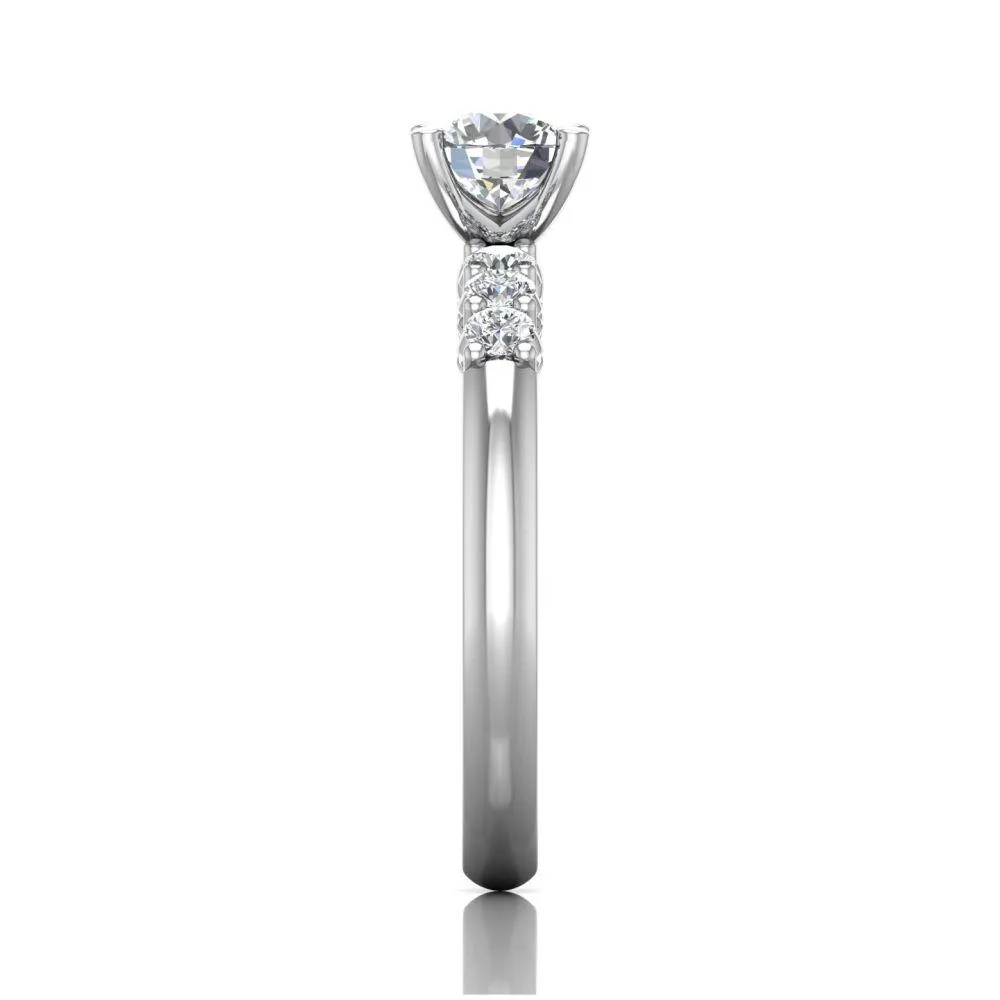 Shared Prong Engagement Ring