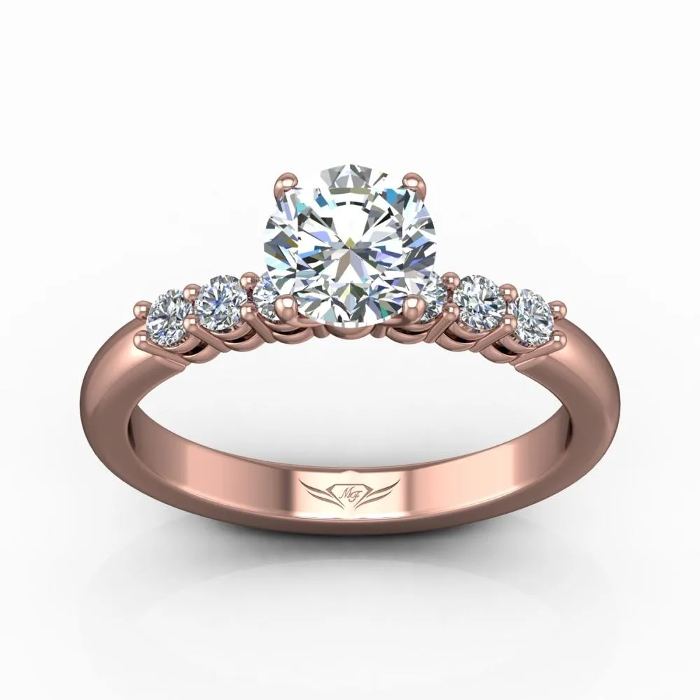 Shared Prong Engagement Ring