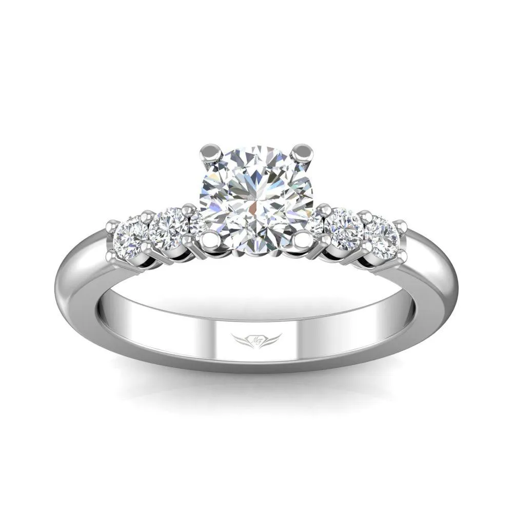 Shared Prong Engagement Ring