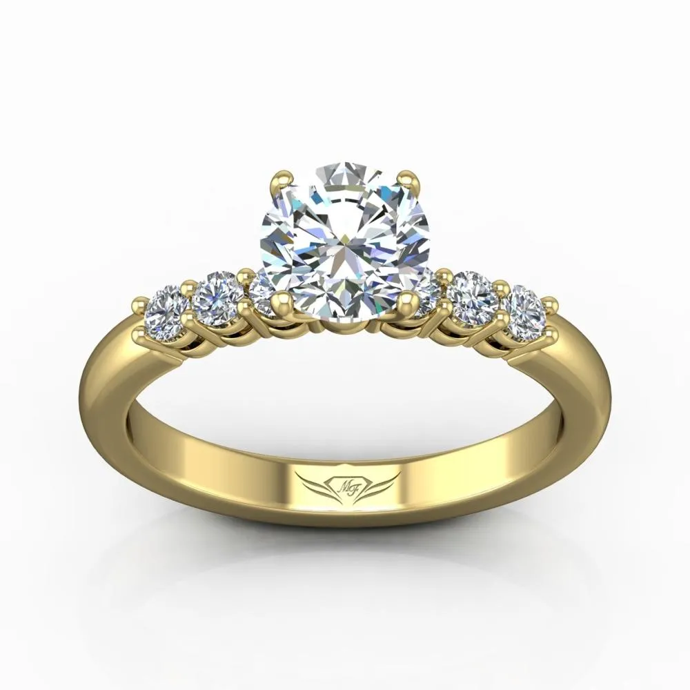 Shared Prong Engagement Ring