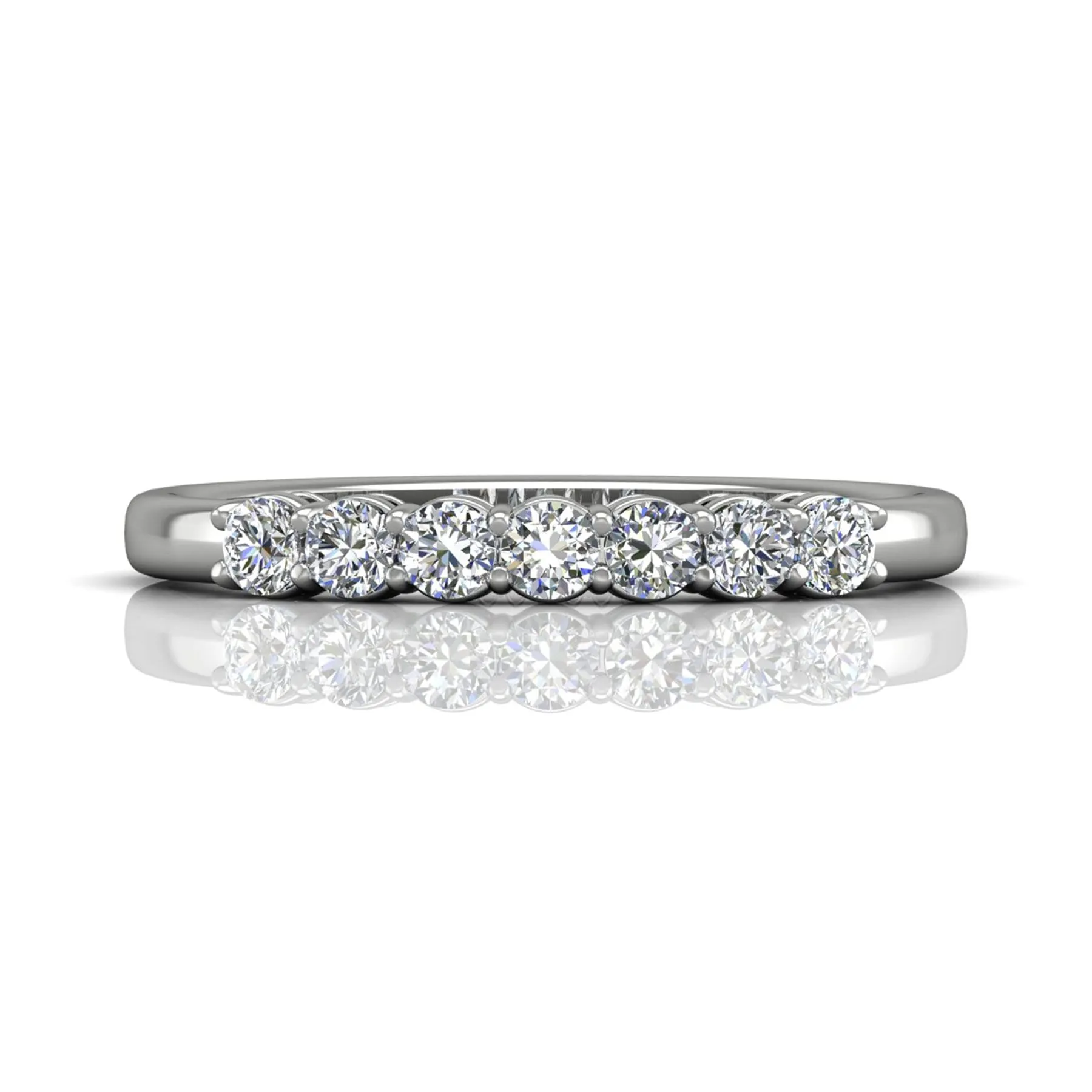 Shared Prong Wedding Band