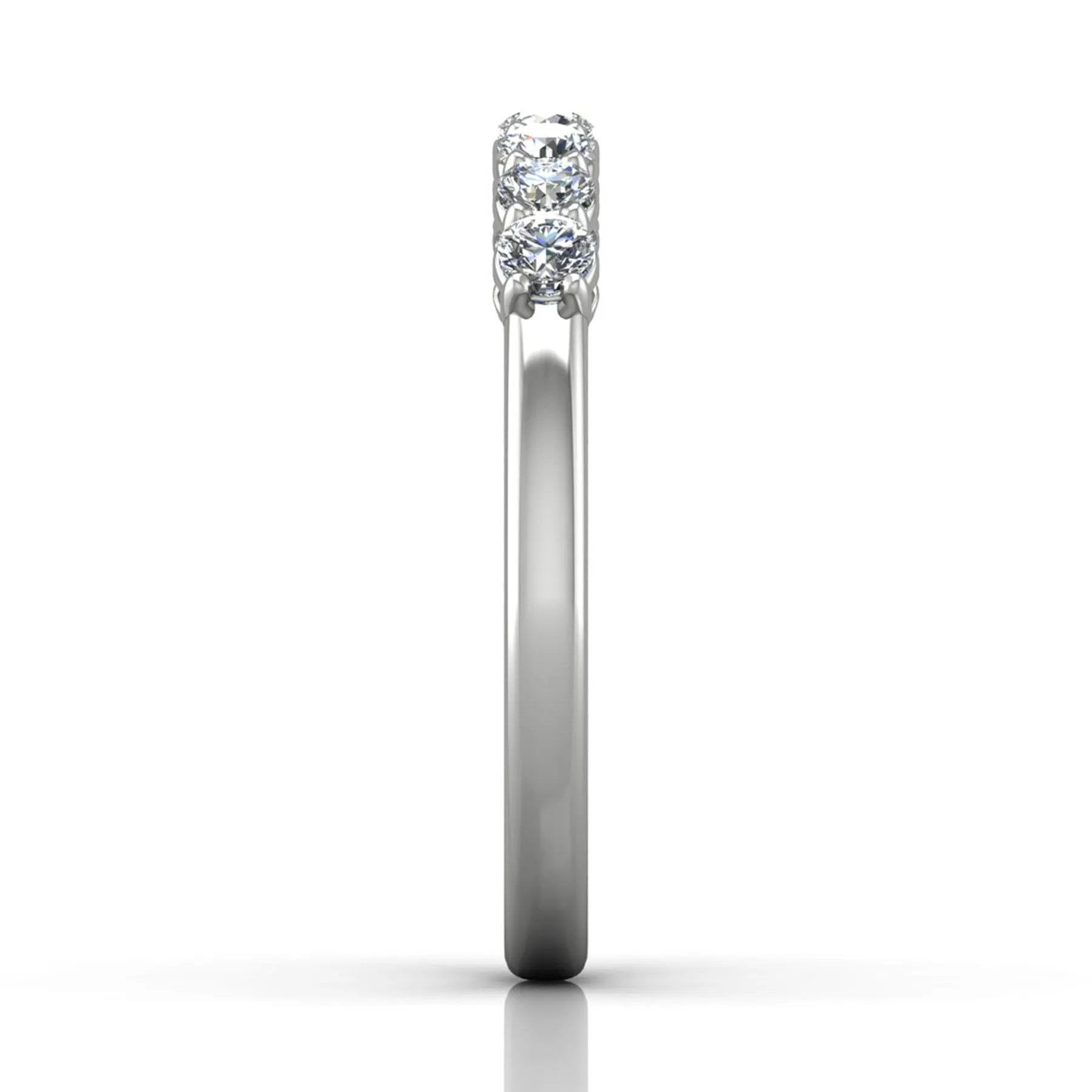 Shared Prong Wedding Band