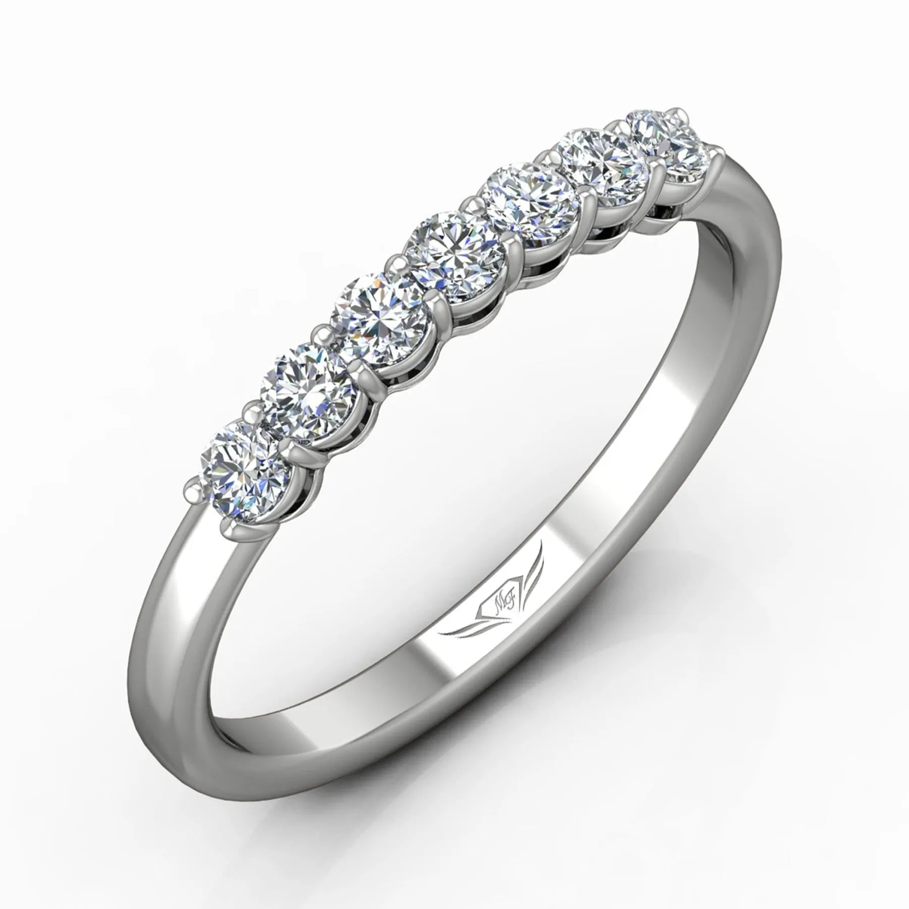Shared Prong Wedding Band