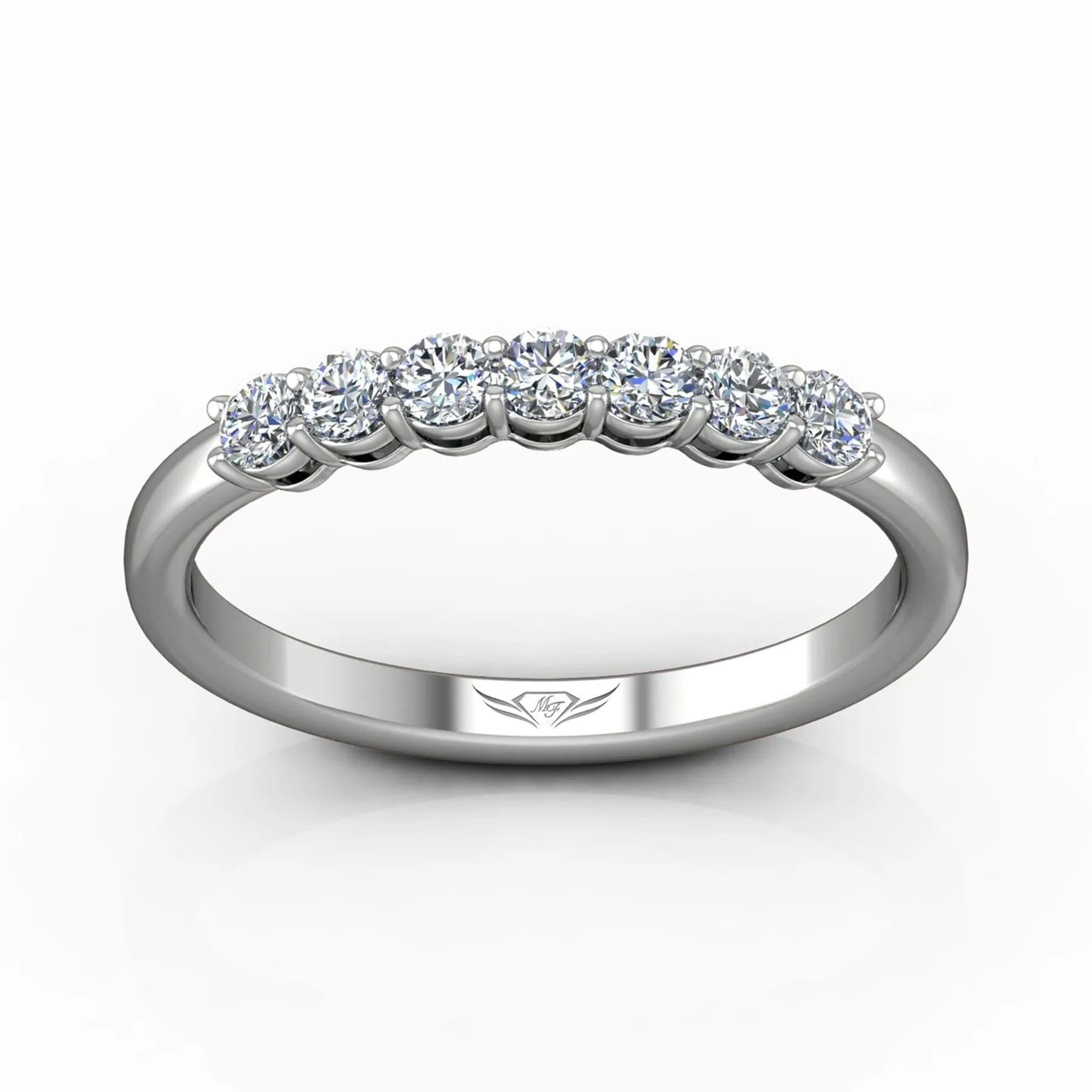 Shared Prong Wedding Band