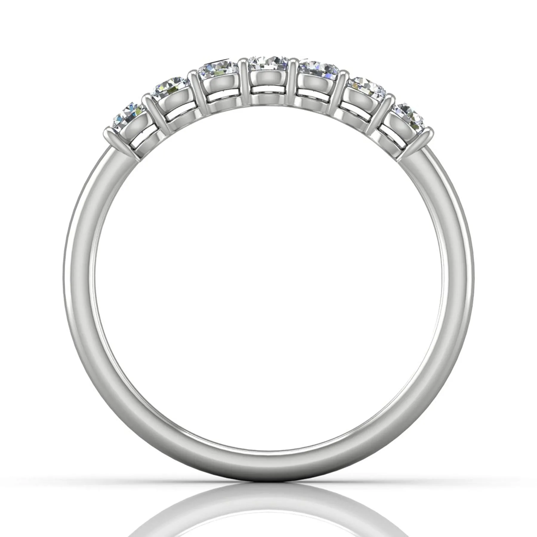 Shared Prong Wedding Band