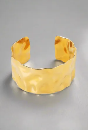 Shine Bright Gold Cuff Bracelet | Water Resistant