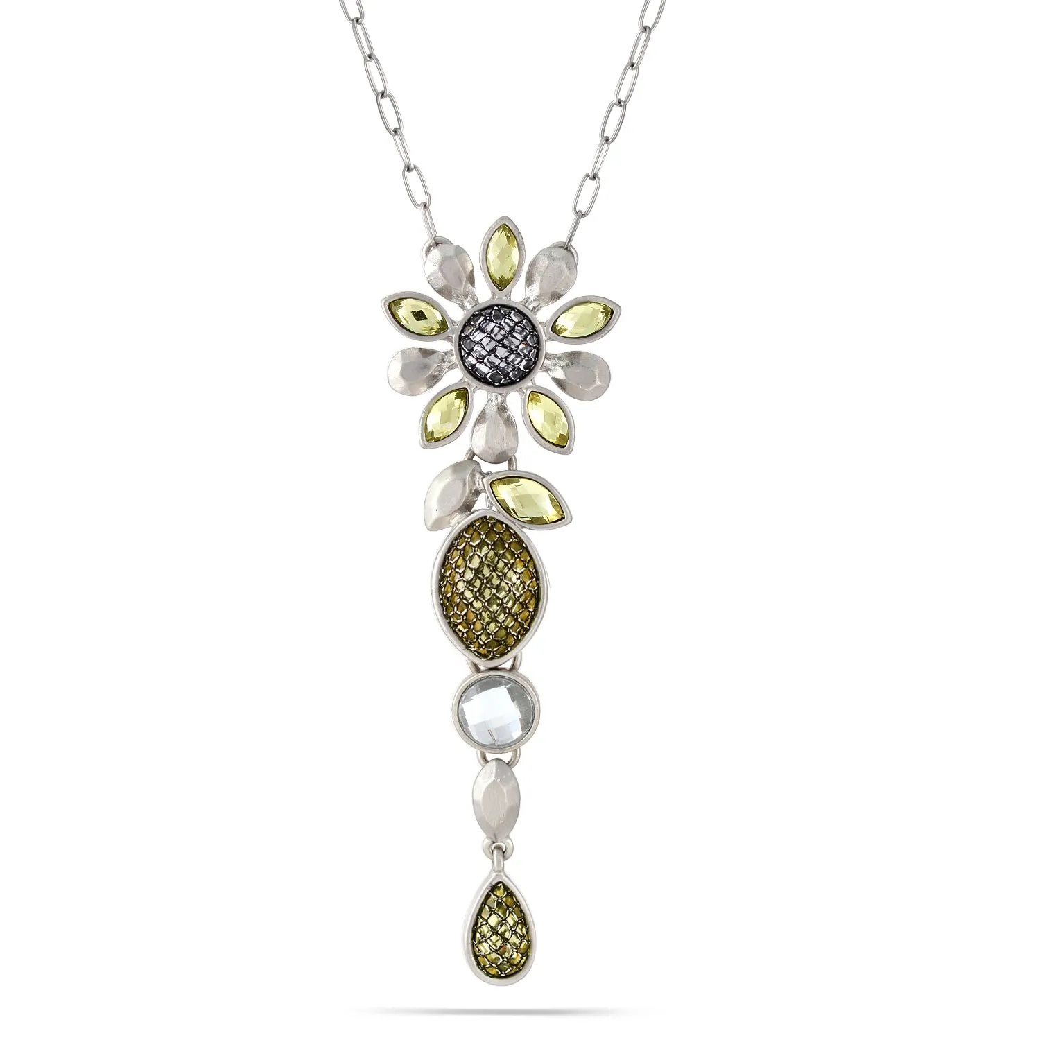 SILVER CRYSTAL NECKLACES #248SV1401 (1C18/1A9/1B15/4B3)