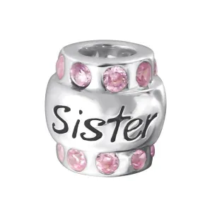 Silver Sister Charm Bead