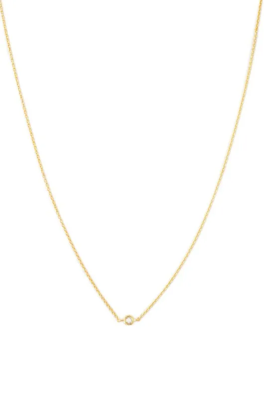 Single Bezeled Crystal Necklace