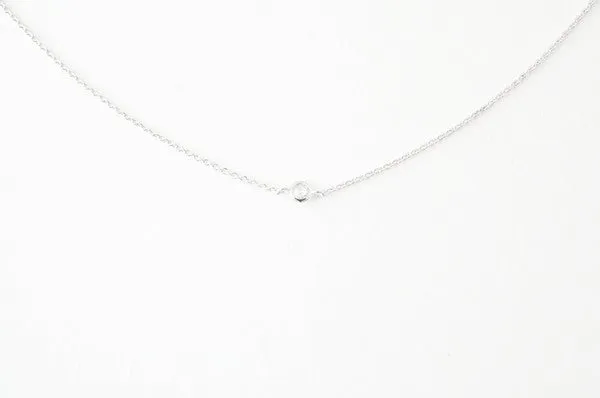 Single Bezeled Crystal Necklace
