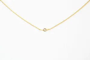 Single Bezeled Crystal Necklace