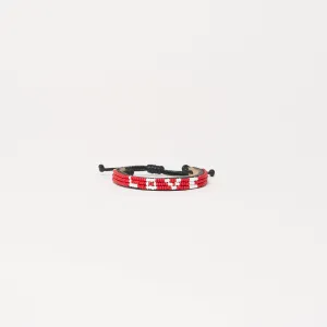 Skinny LOVE Bracelet - Red/White