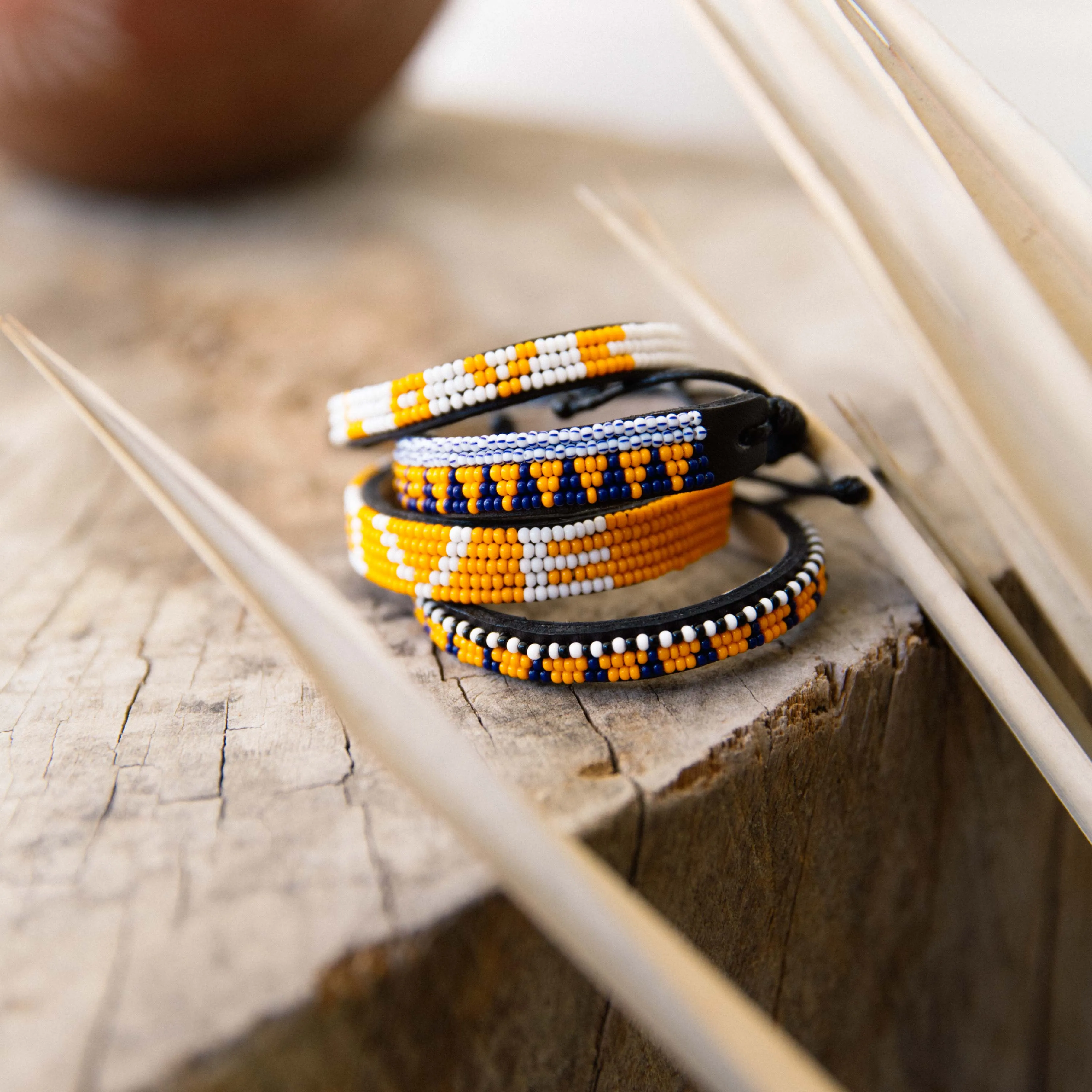 Skinny LOVE Bracelet -  White/Orange