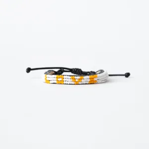 Skinny LOVE Bracelet -  White/Orange