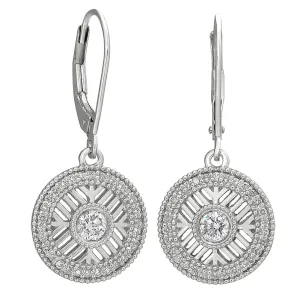 Snowflake Diamond Dangle Earrings