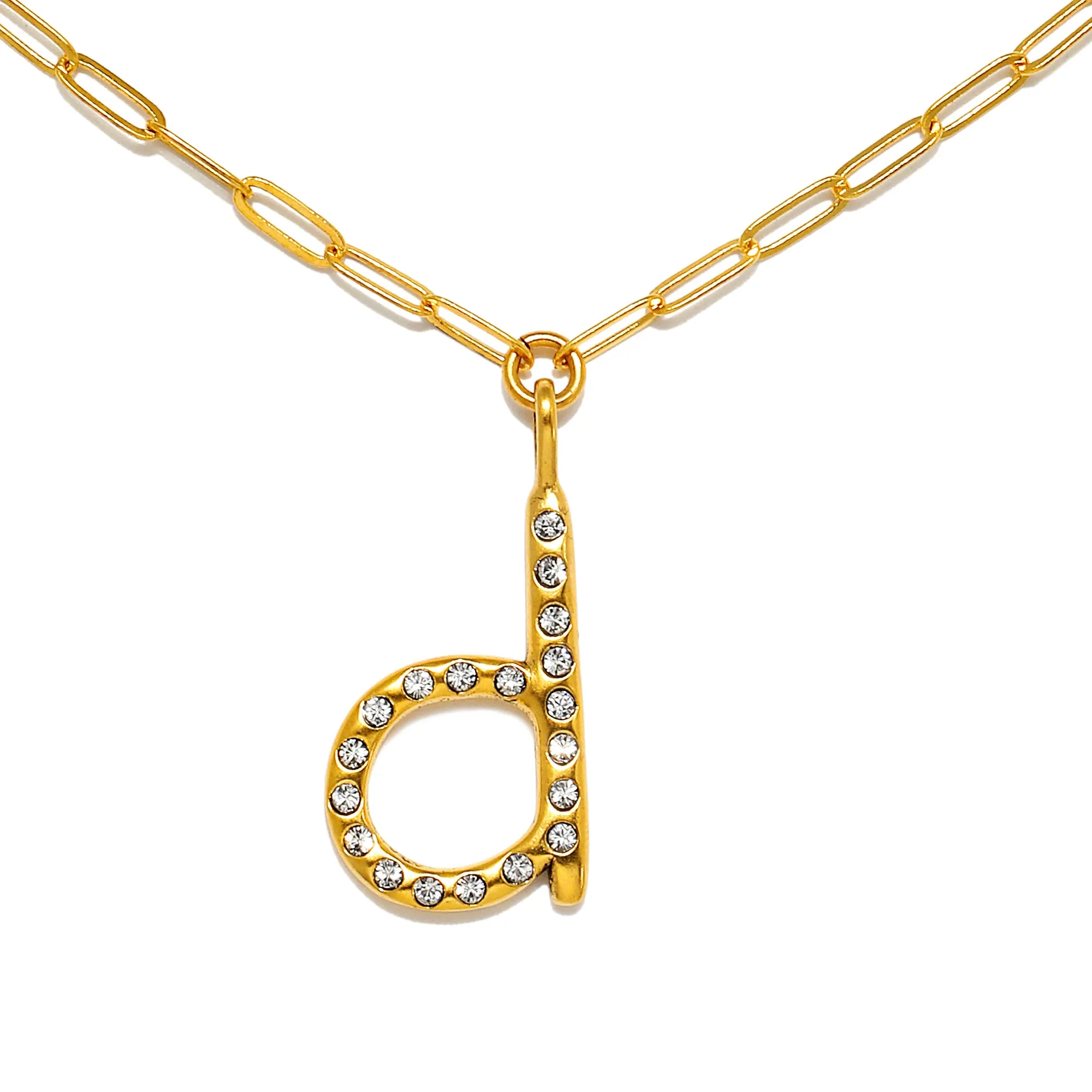 Sofia Crystal Sculpted Initial Necklace