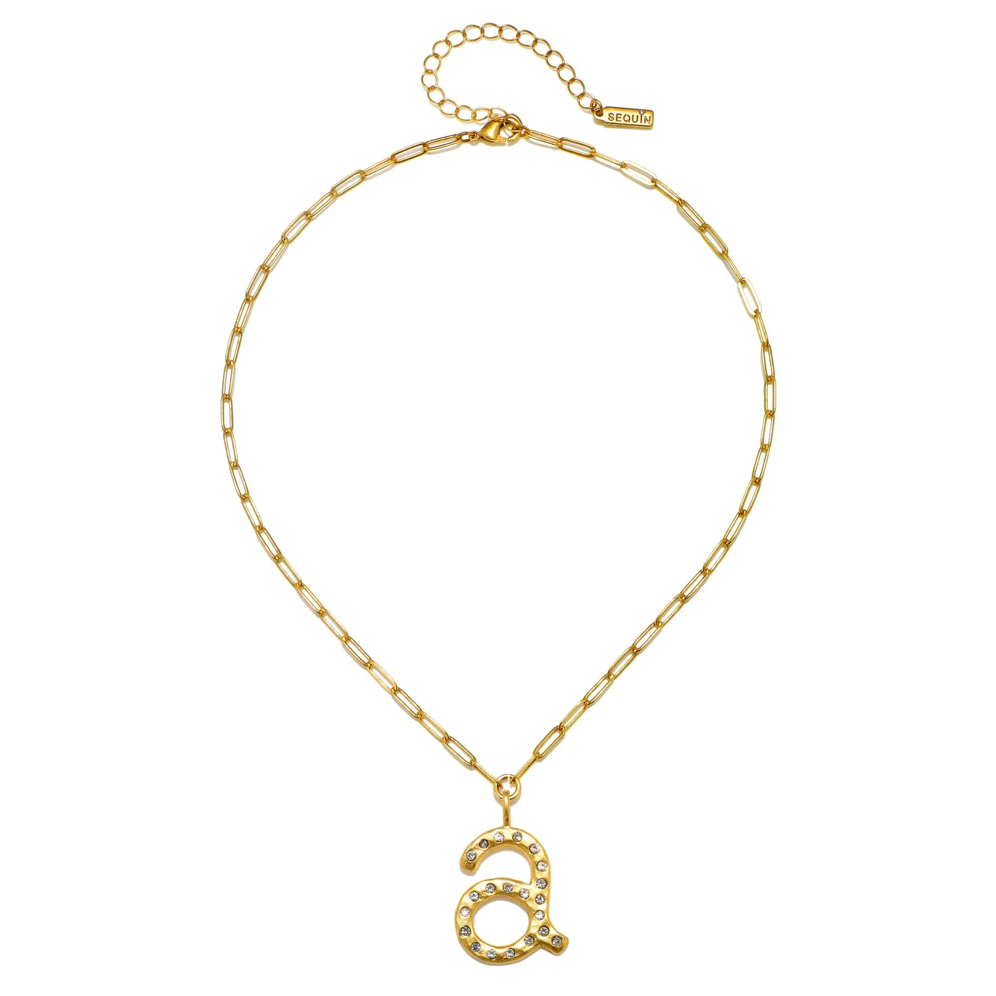 Sofia Crystal Sculpted Initial Necklace