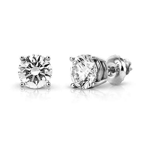 Spark Diamonds Round Diamond Stud Earrings for Women, 0.5 ct White Diamond, Brilliant Cut, 14K White Gold, Lab-Grown Diamond Jewelry (I-J Color, VS1-VS2 Clarity)