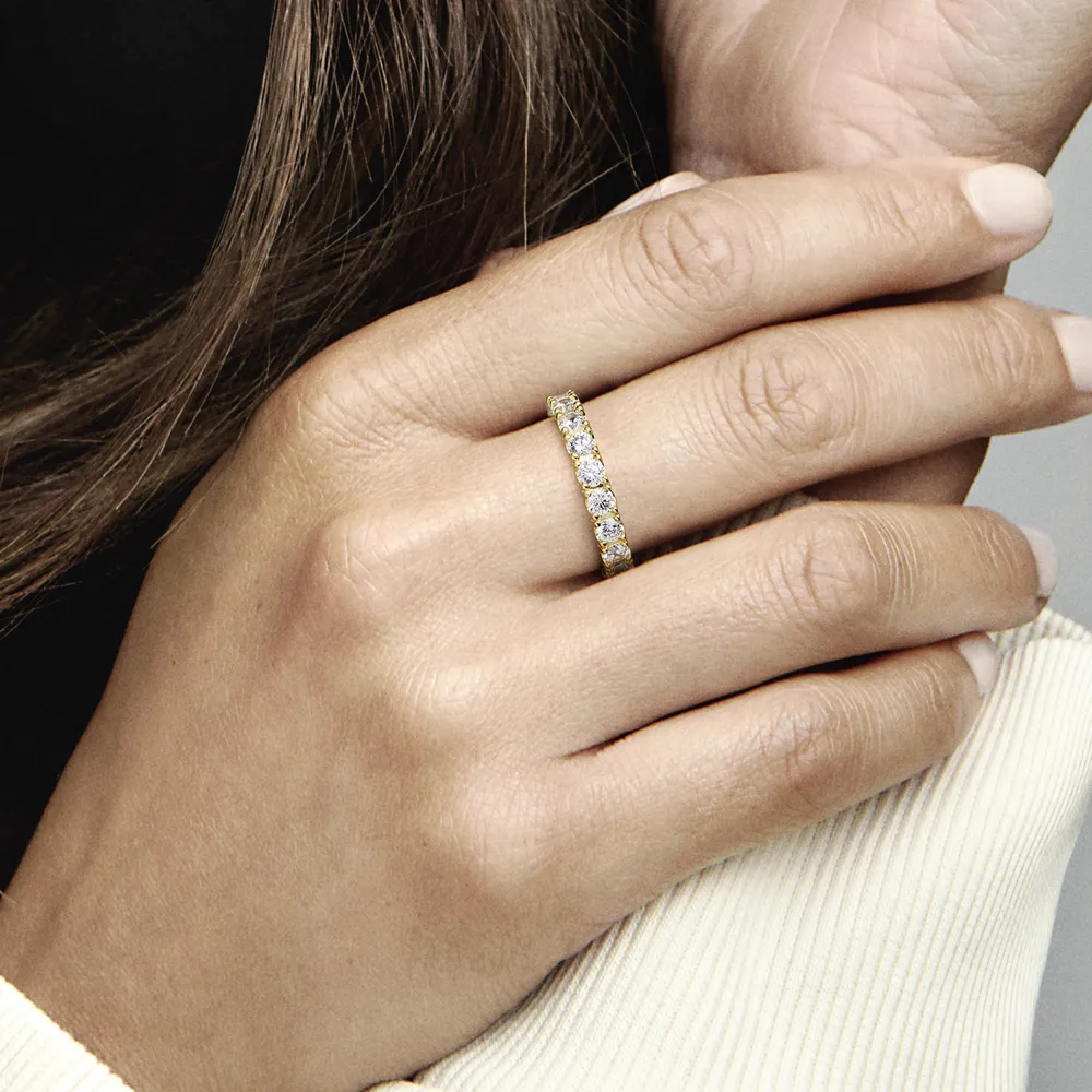 Sparkling Row Eternity Ring