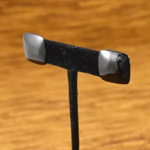 Square Black Enamel Earrings