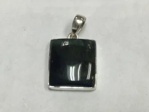 Square Cut Falcon Eye Pendant