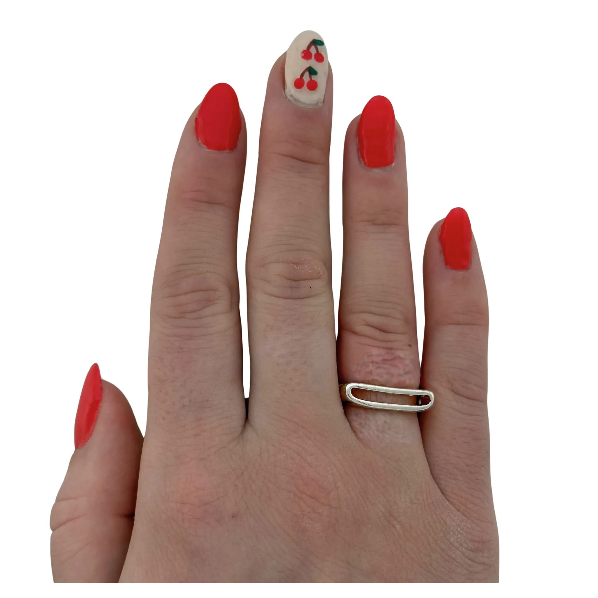 SR125 Platinum Plated "letter" Ring