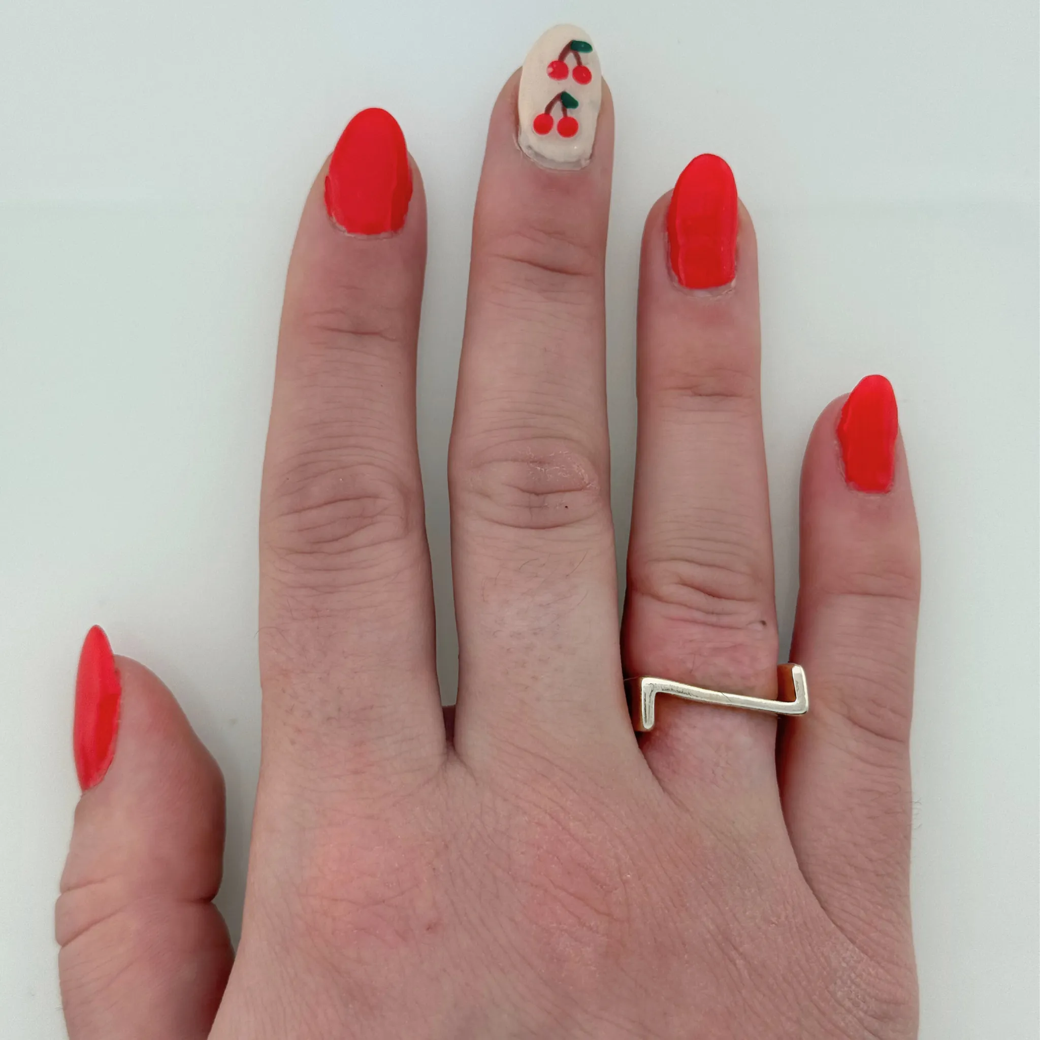 SR125 Platinum Plated "letter" Ring