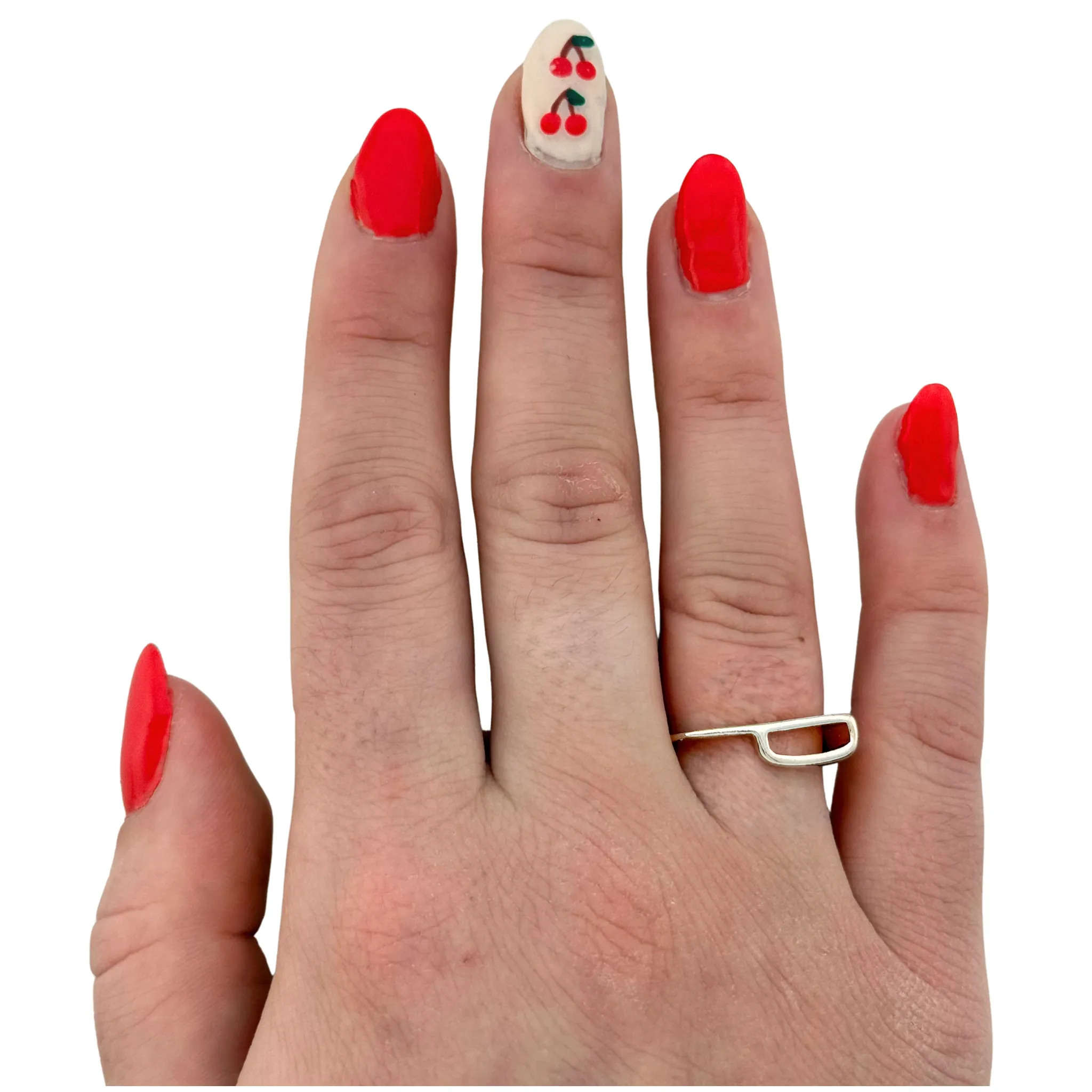SR125 Platinum Plated "letter" Ring