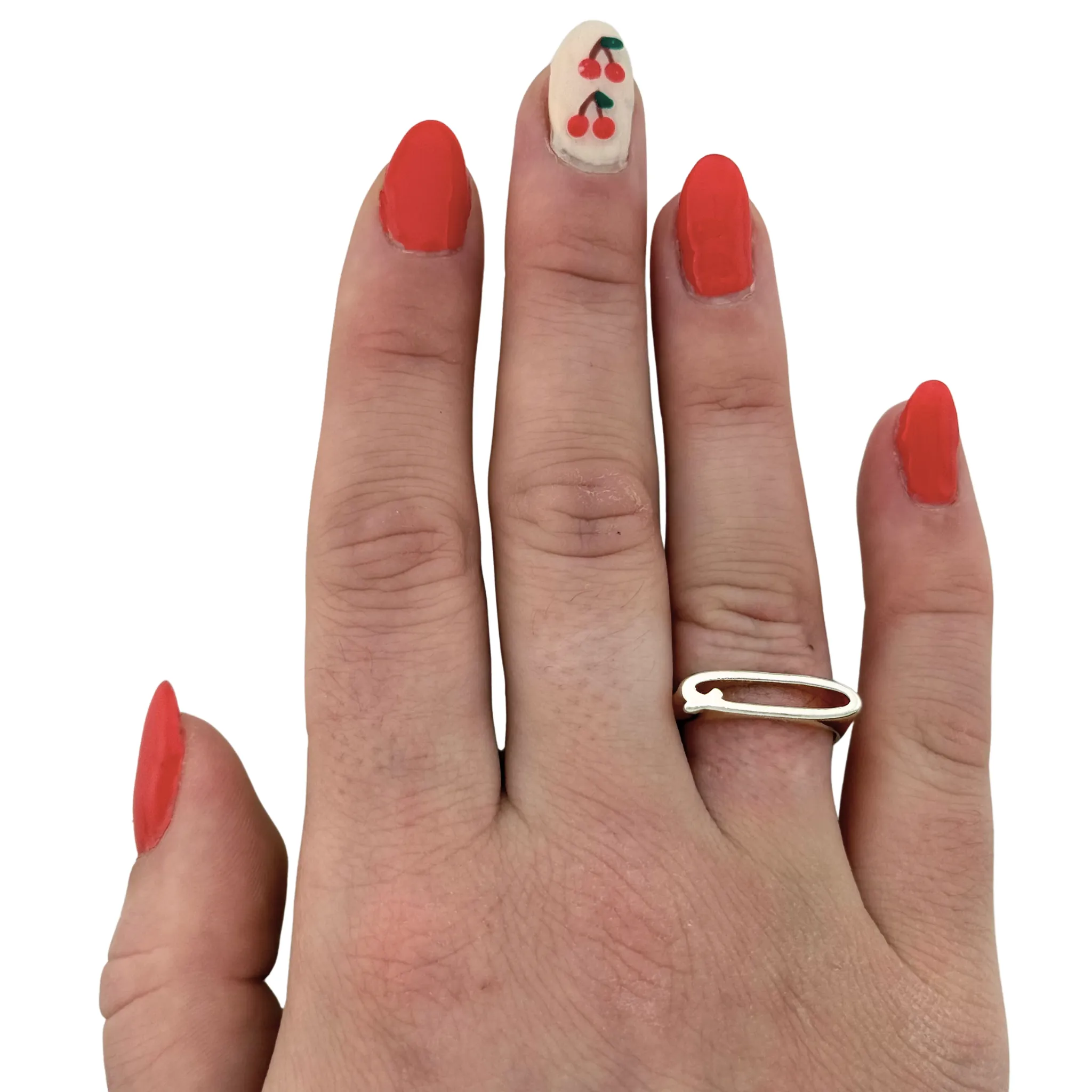 SR125 Platinum Plated "letter" Ring