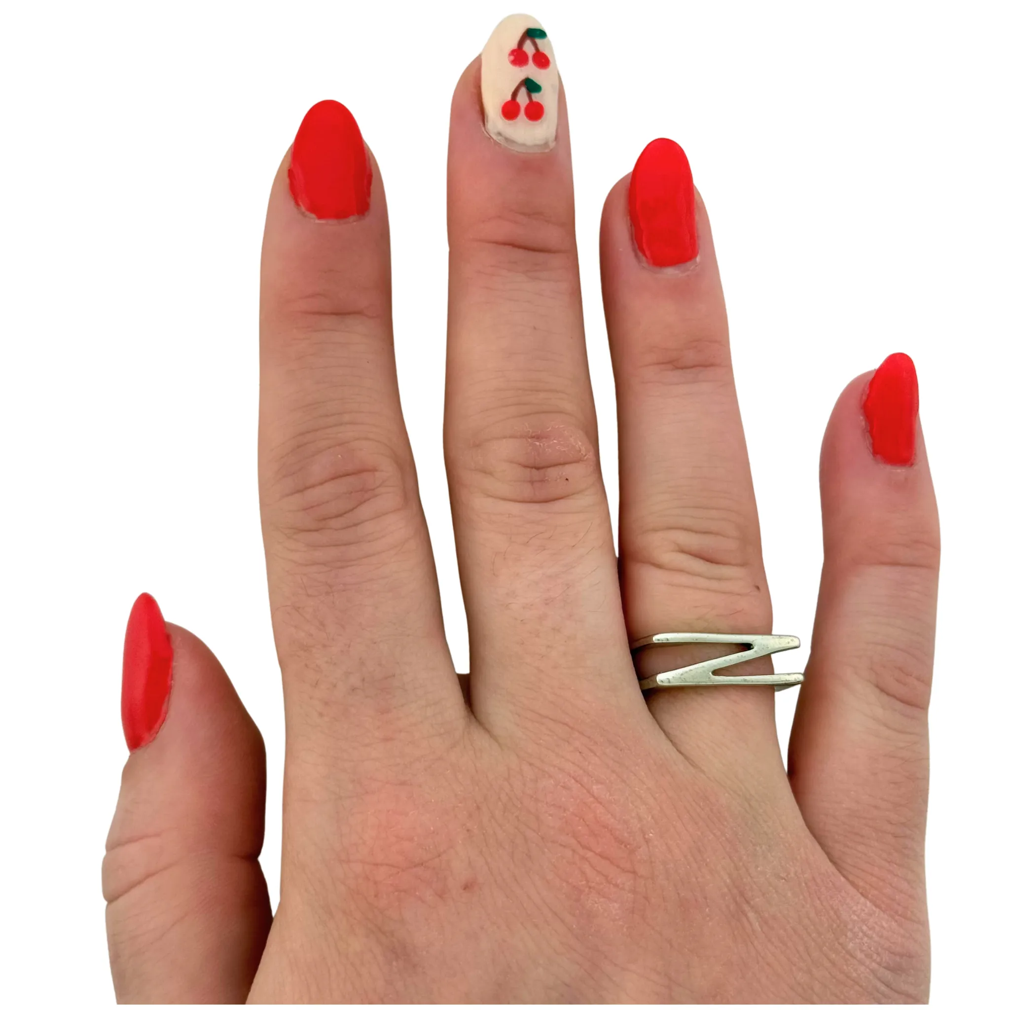SR125 Platinum Plated "letter" Ring