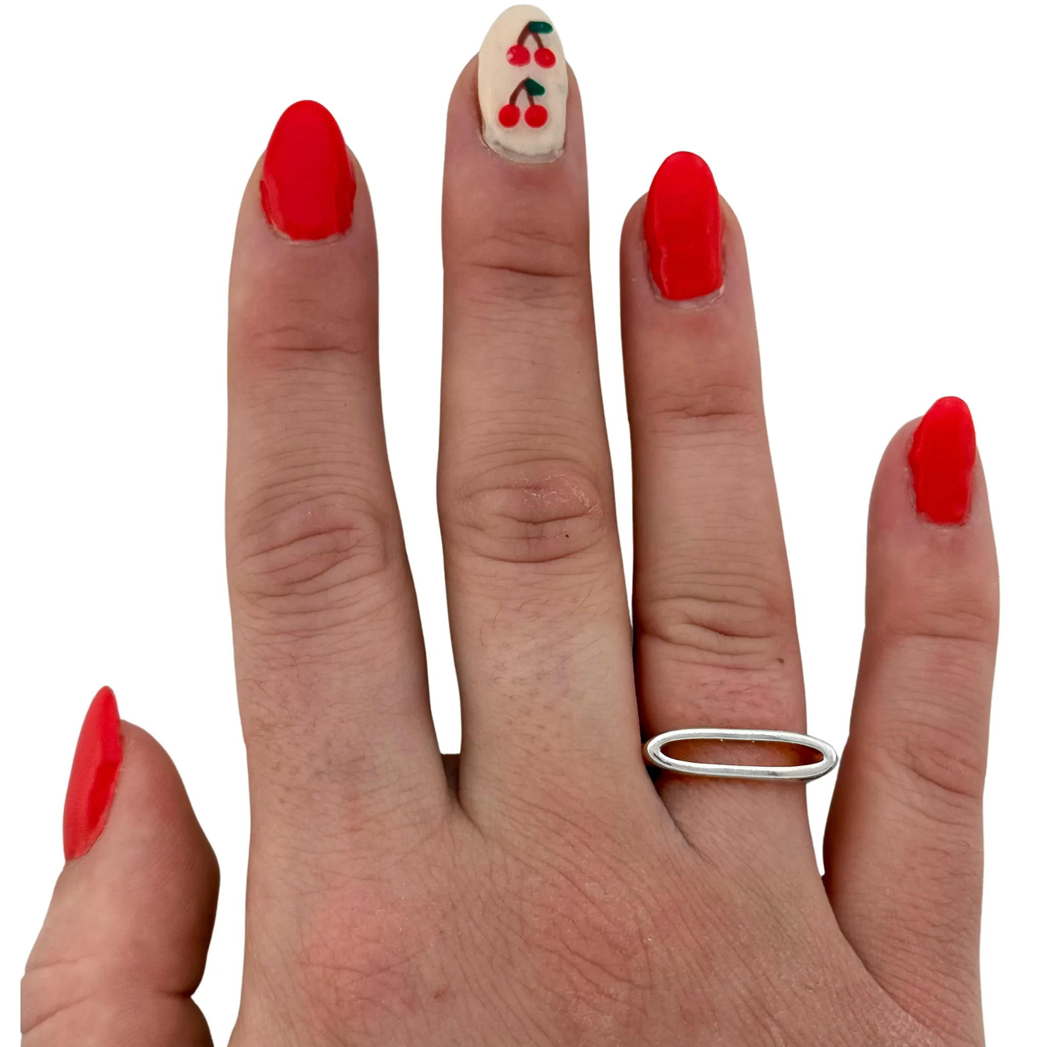SR125 Platinum Plated "letter" Ring