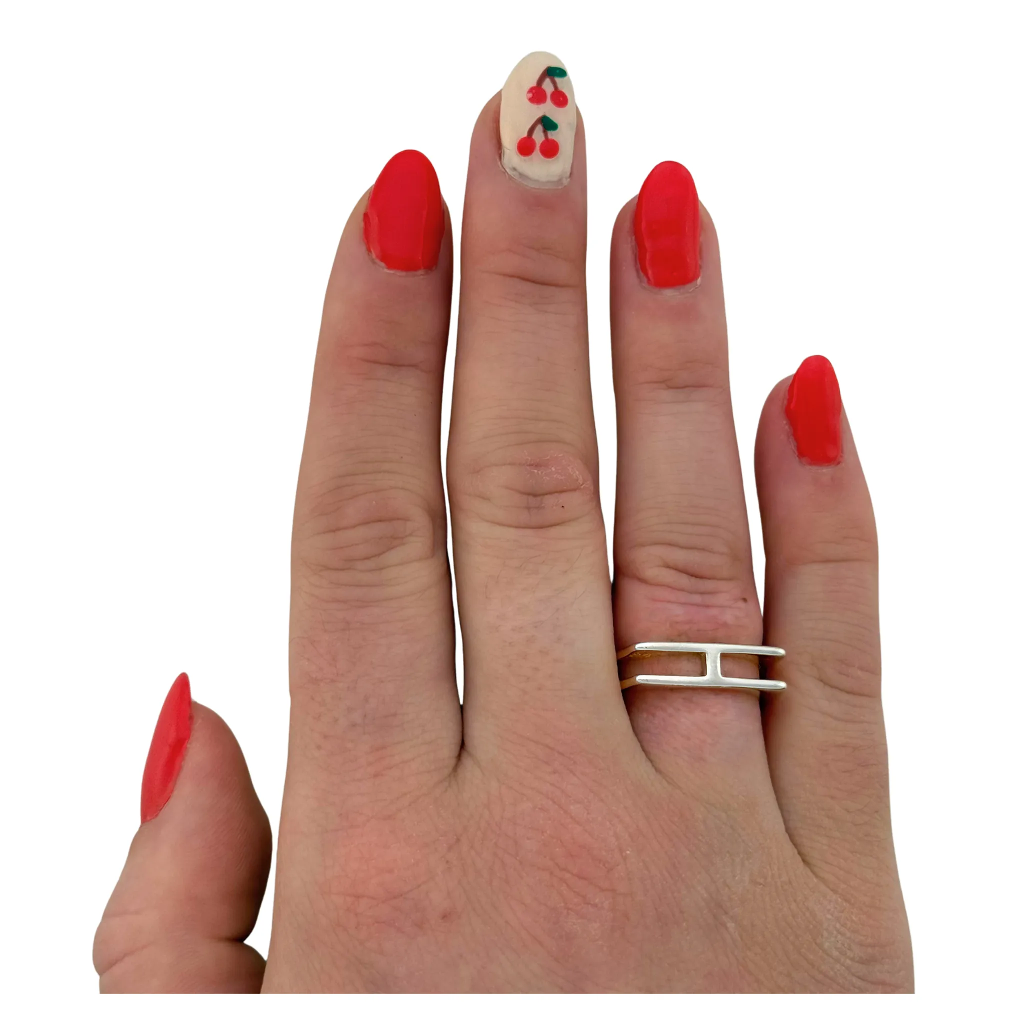 SR125 Platinum Plated "letter" Ring