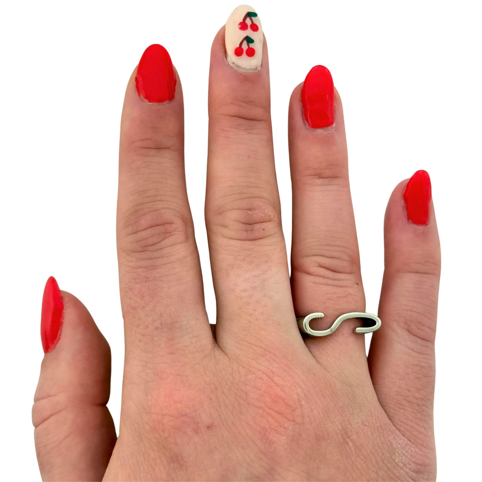 SR125 Platinum Plated "letter" Ring