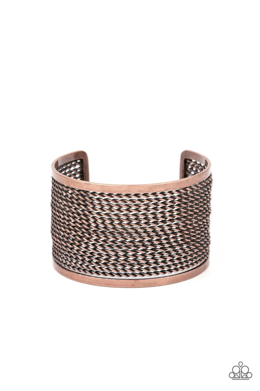 Stacked Sensation Copper Paparazzi Bracelet